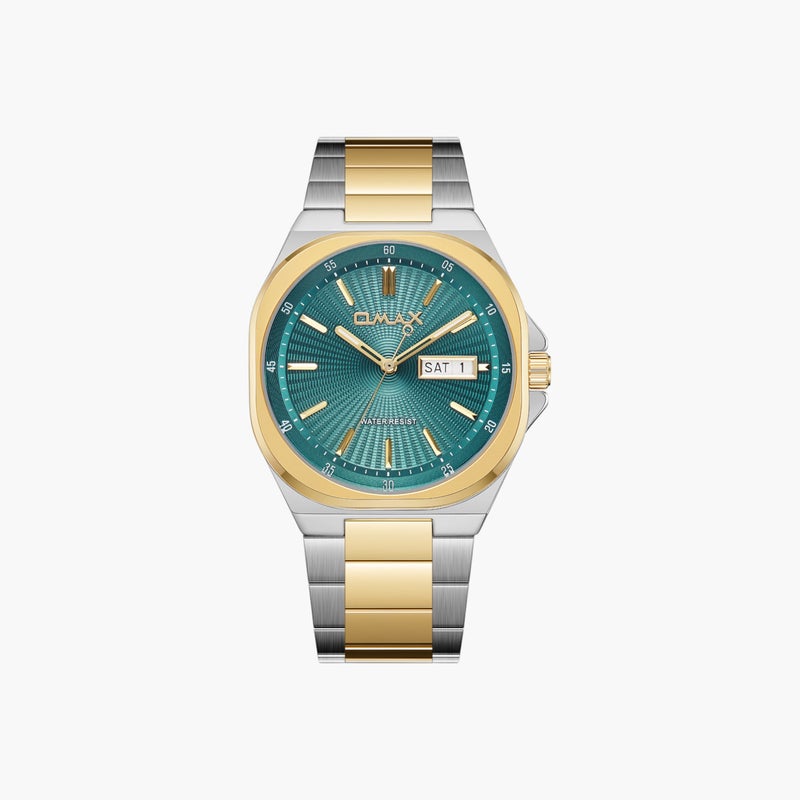 OMAX Two-Tone Stainless Steel Men's Watch - Image 1